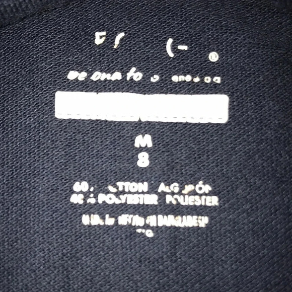 Polo shirt unknown brand school uniform navy blue short sleeve boys size M / 8 - Picture 3 of 4